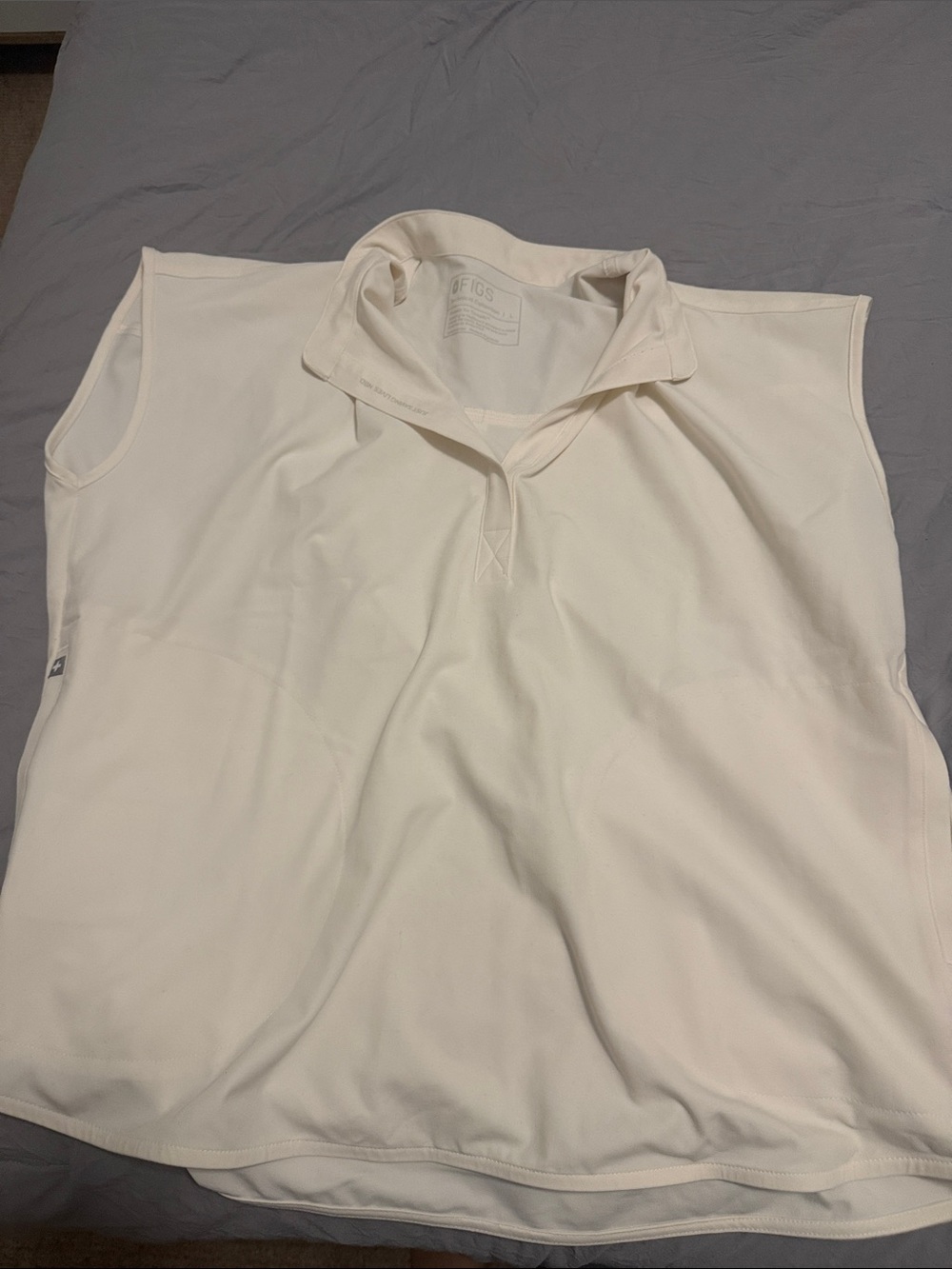 Cream Sleeveless scrub top